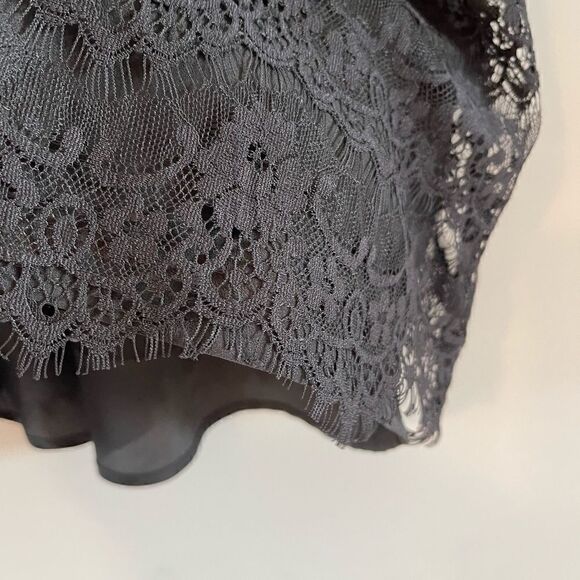 Keepsake the Label Lace Overlay Cap Sleeve Mini Dress || SZ S || Black - Picture 11 of 15